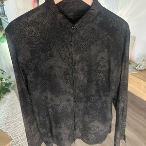 Long sleeve shirt All Saints black on black